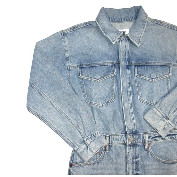 NWT Pistola Amira in Marcel Blue Heavyweight Denim Midi Shirt Dress M $228 - Picture 5 of 11